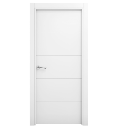 Puerta de interior 4 ranuras lacada blanca | CarpiMarket