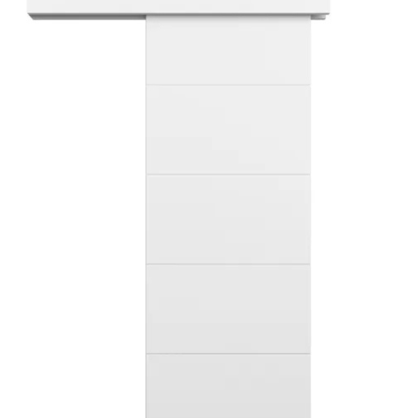 Puerta corredera 4 ranuras lacada blanca